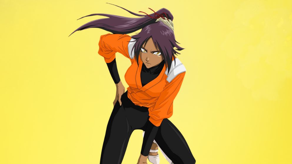 personagens morenas de anime: Yoruichi Shihōin de Bleach