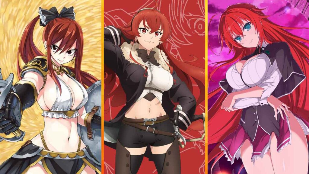 personagens femininas de anime com cabelo vermelho